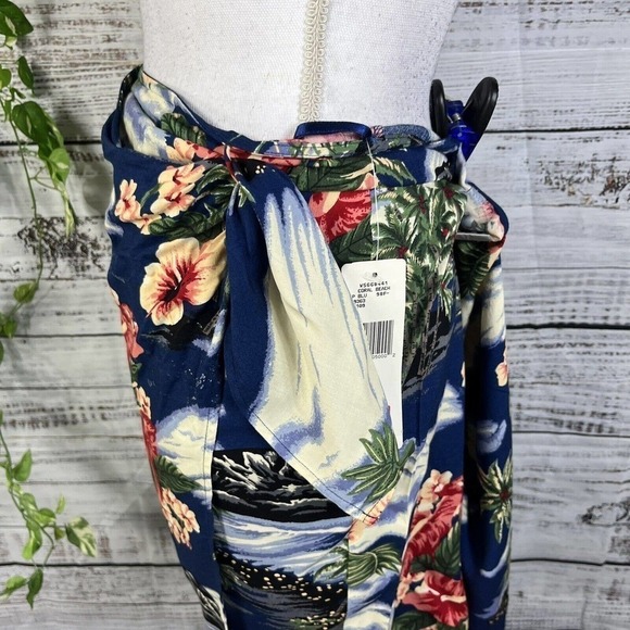 Jones New York Sport Wrap Skirt Plus 18W Hawaiian Tropical Cover Up Sarongs Slim - Picture 9 of 12